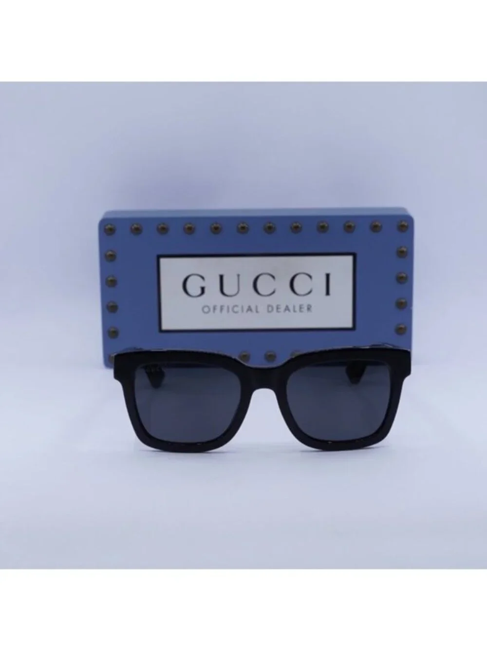 Gucci GG0001SN 001 Square Sunglasses - Black/Grey